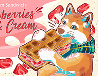 Strawberry Ice-cream Sandwich Packaging