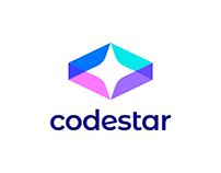 Codestar coding logo design