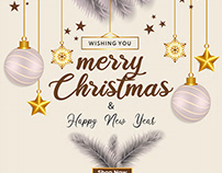 Merry Christmas Social Media Post and Background Design