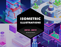 Isometric Illustrations Set