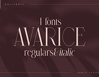 Avarice - serif typeface | 4 fonts