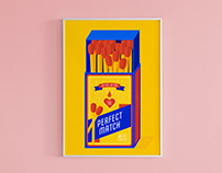 PERFECT MATCH // isometric illustrated poster motif