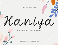 Haniya Handmade Font