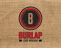 Free Burlap Logo Mockup