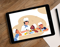 Promotional Illustration for an Online Cooking Course