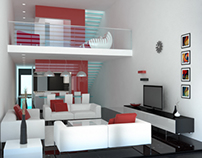 Residential Interior - Living, Dining, Kitchen