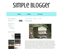Premade Blogger Template -SIMPLE BLOGGER-