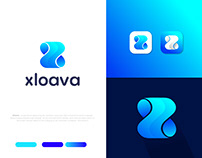 X letter logo design for concept Xloava (unused)