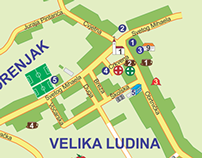 Tourist map of Velika Ludina (Croatia)