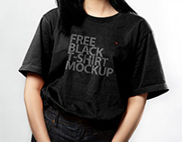 Black TShirt Mockup - FREE