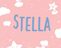Letterpress Birthcard design for Stella