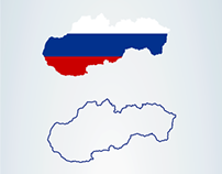 Czech & Slovak vector maps