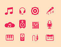 Music Icons Set Vector