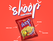 Shoop noodles advertisement banner for social media