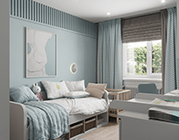 3D VISUALIZATION OF A CHILDREN'S ROOM.