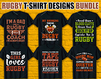 Rugby T-Shirt Designs Bundle