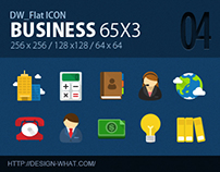 65 Flat ICONs (Business)