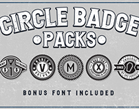 5 Circle Badges + Bonus Font
