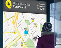 411 Yellow Pages Interactive bus stop