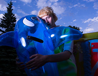 i love my inflatable dolphin
