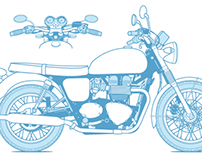Illustrations for "The Total Motorcycle Manual"