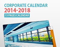 Corporate Calendar 2014 to 2018 Print Ready Template