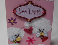 2011 dangler valentines "Bee Happy"
