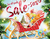 Christmas Sale FREE PSD Flyer Template