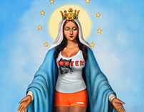 Hooters Holy Card