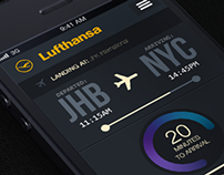 Lufthansa flight tracking app - UX UI design
