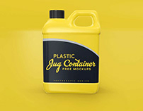 Plastic Jug Container Free Mockups
