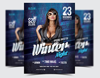 Winter Night Party Flyer/Poster - 04