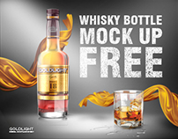 Whisky bottle mock up free
