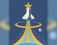 NASA inspired Space Shuttle illustration