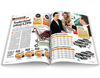 Magazine layout with infographics