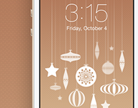 Christmas Baubles Wallpaper for iPhone 5/5c/5s