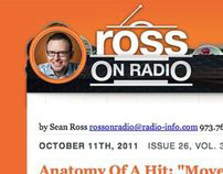 "Ross On Radio" Email design