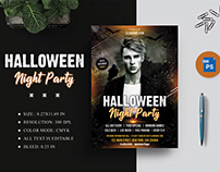 Halloween Night Party Flyer Design