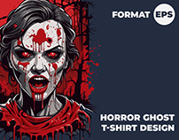 Horror Ghost T-Shirt Design