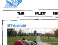 Antisocial Skateboard Website Design Concept