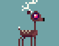 Pixel deer flipbook