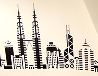 Wall of skyscrapers