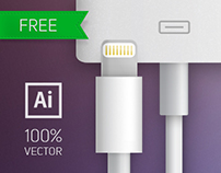 Apple Charger Cabeles 100% Vector (Free Download)