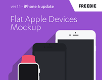 FREE Flat Apple Devices Mockup / iPhone 6 update