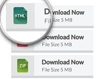 Flat Download Button