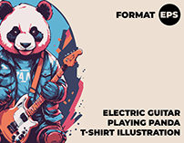 Electric Guitar Playing Panda