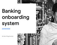 Banking onboarding system
