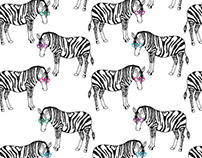 Hipster Zebras Novelty Pattern
