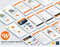 Wash It Laundry Service App UI Kit