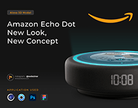 Amazon Echo Dot - 3D Model Concept